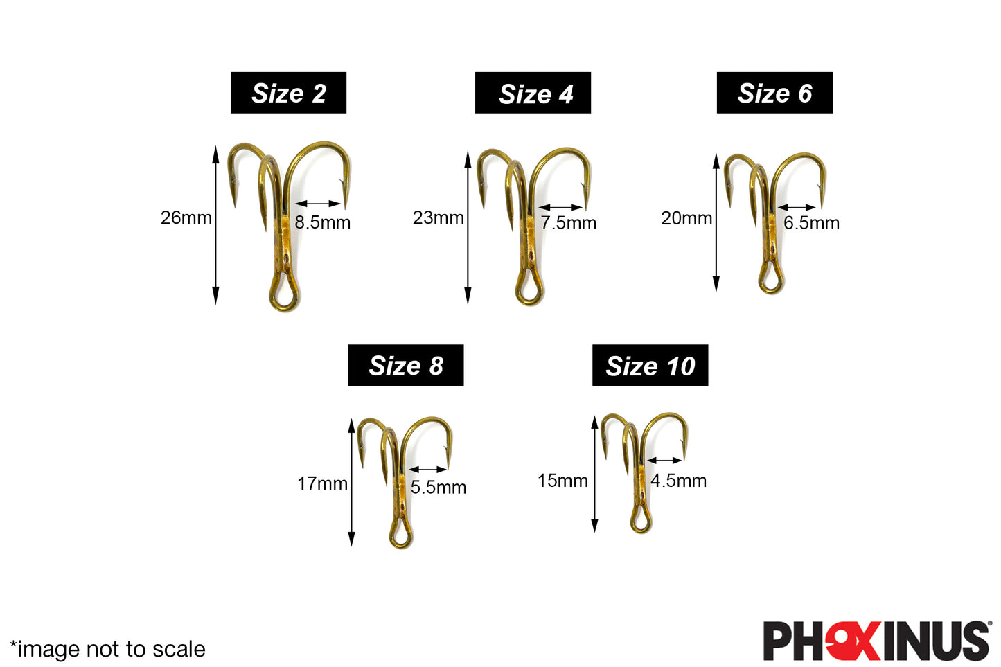 Phoxinus Bronze Treble Hooks