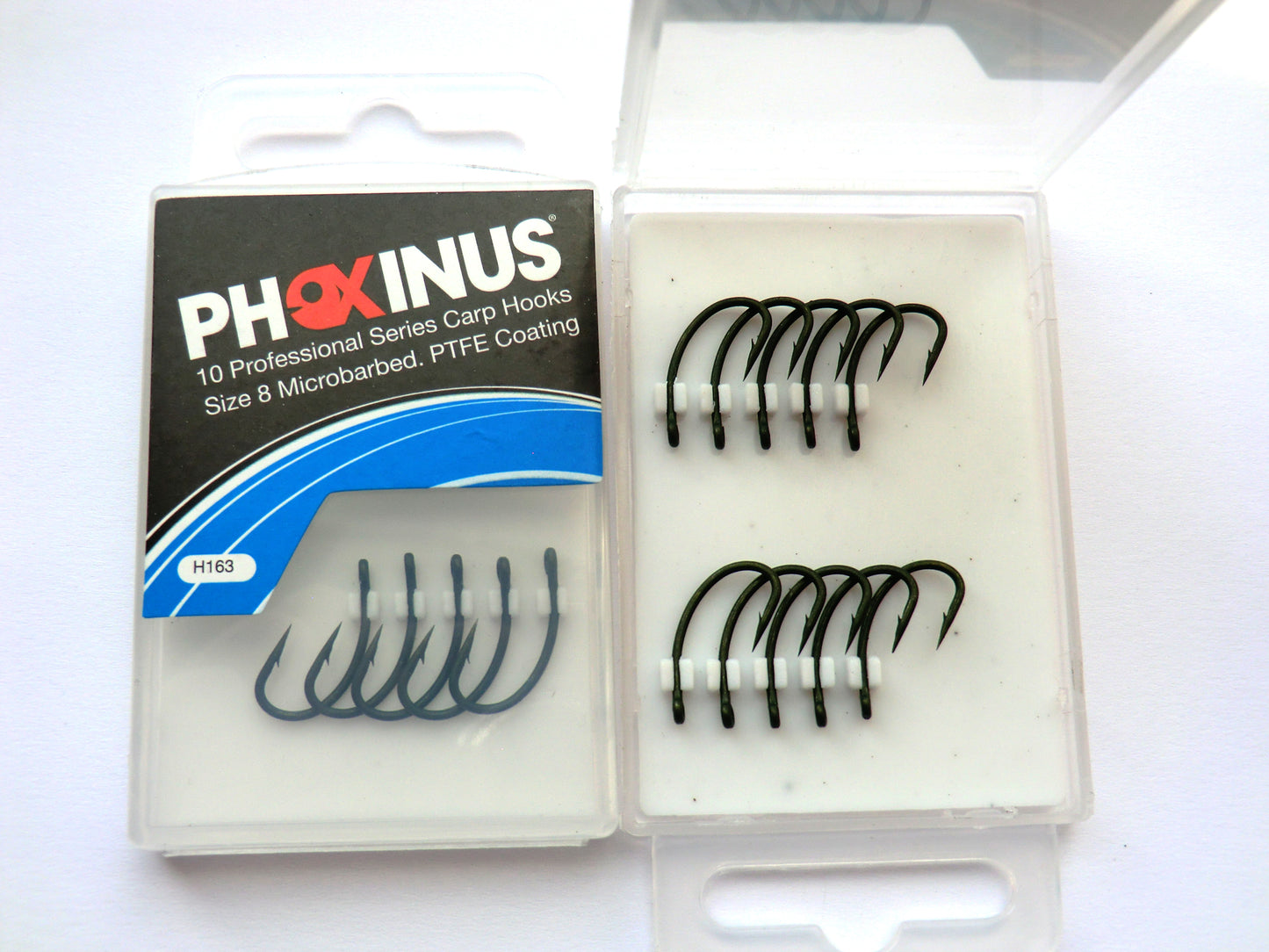 20x Green Double Teflon Coated Micro-Barb Carp Hooks Size 8 *(2x 10 PACKS)*