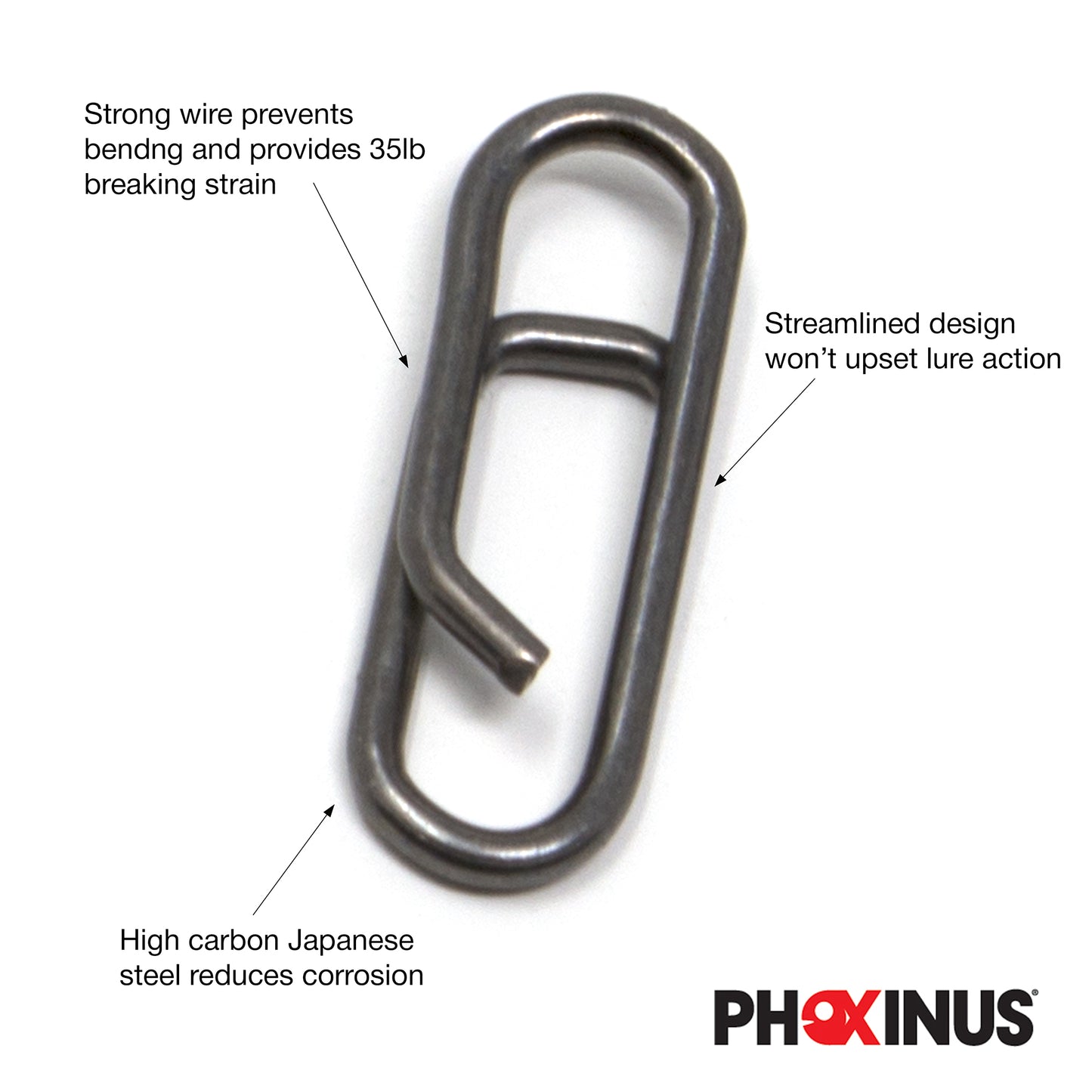 Phoxinus Mini Link Lure Clips. Quick change snaps for lures, leads and snoods