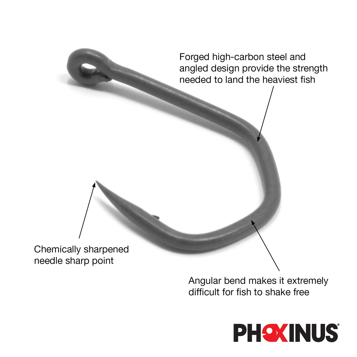 Phoxinus Katana Claw Hooks - Teflon coated carp hooks for big fish
