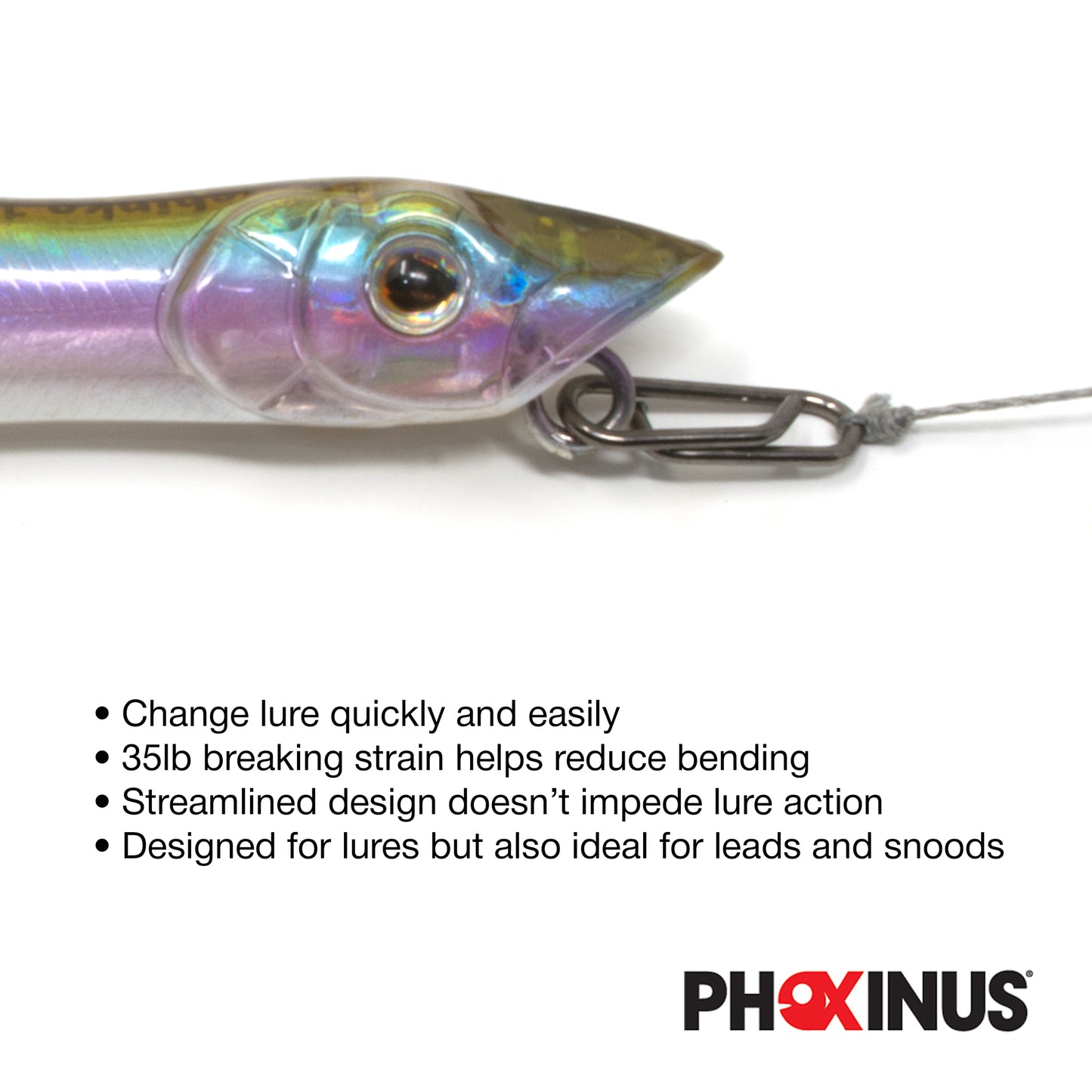 Phoxinus Mini Link Lure Clips. Quick change snaps for lures, leads and snoods