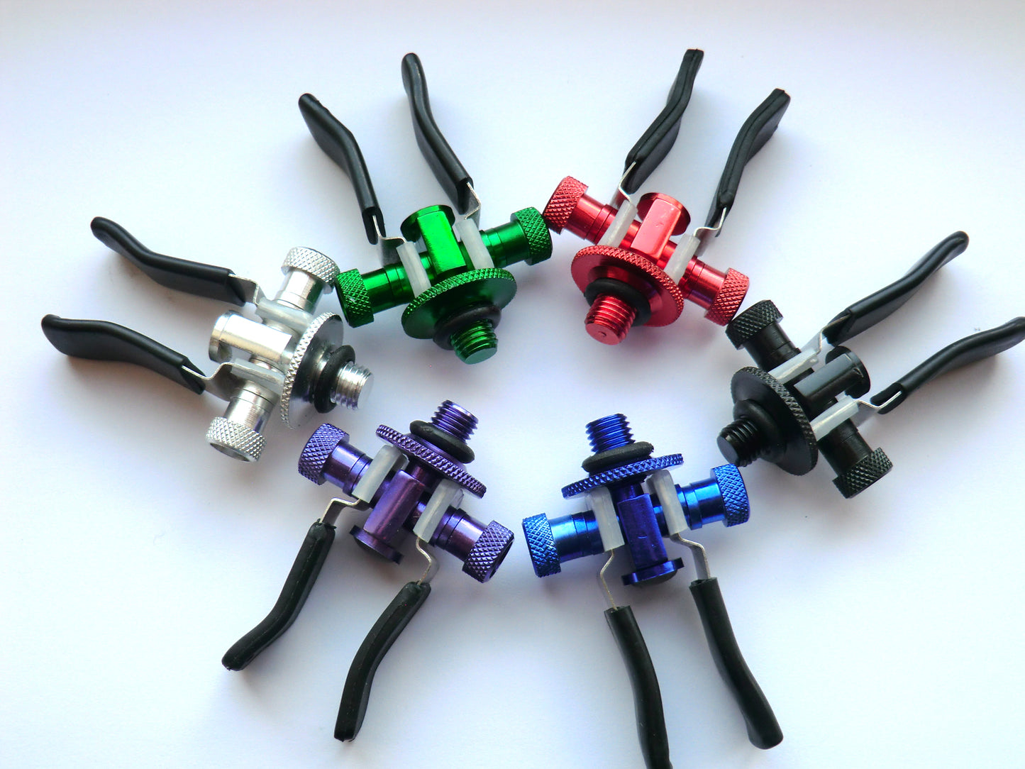 Phoxinus Mini Buzz Bars x2  AND  Adjustable Anodised Aluminium Butt Rest x2