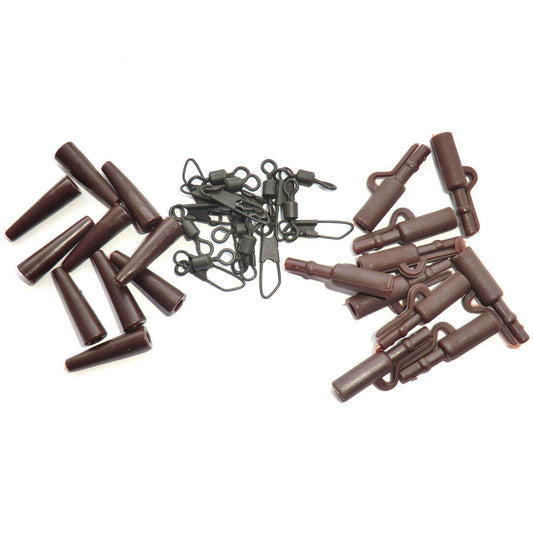 Phoxinus Safety Clip System in Weed (30 pack) - BROWN