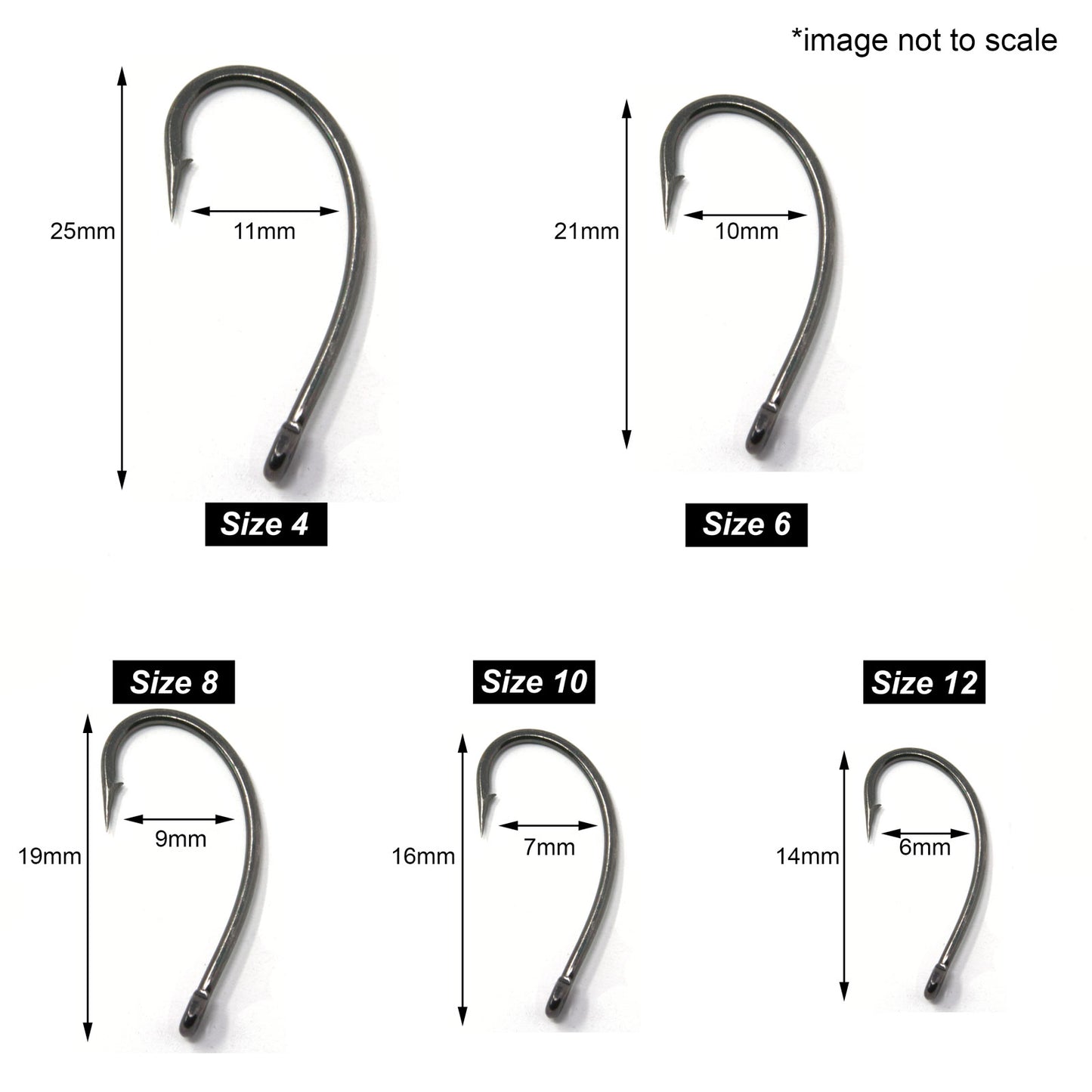 Curve Shank Professional Series Carp Fishing Hooks