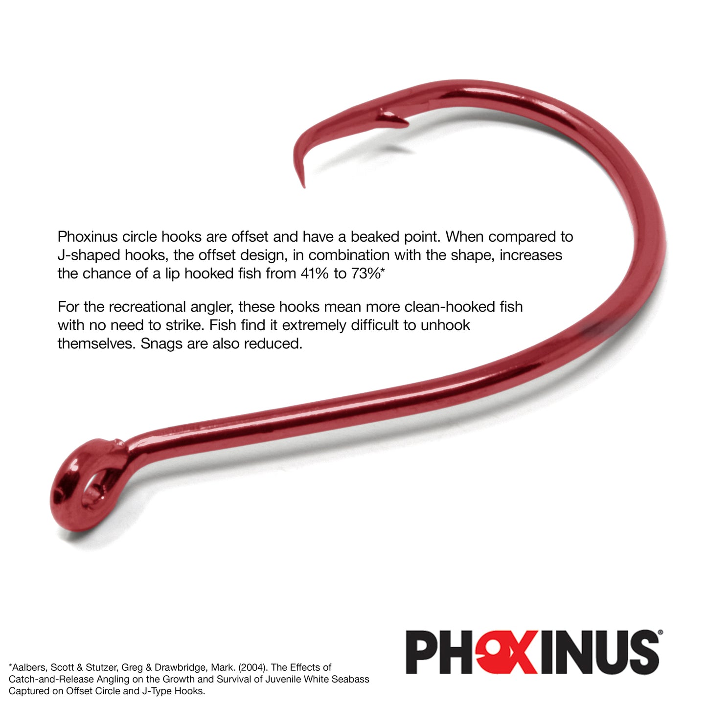 Blood Red Circle Hooks - Freshwater/Sea fishing hooks - For Predator Fish like Pike and Bass