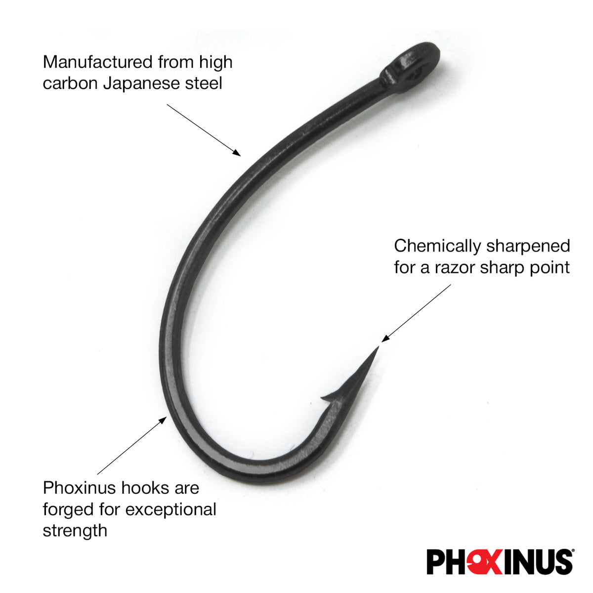PTFE Teflon Coated Curve Shank Professional Series Carp Fishing Hooks